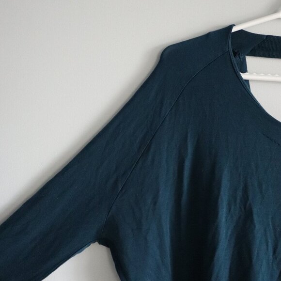 Wilfred Women's Sz XS Blue‎ Open Cowl Back Stretch Oversized Pullover Top - Picture 3 of 9